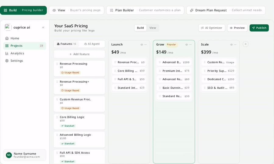 demo tabs